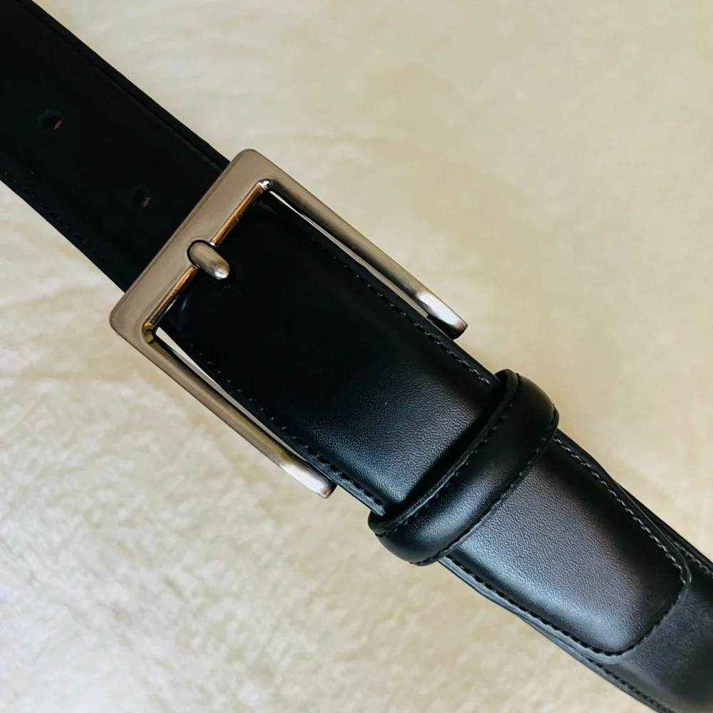 Perry Ellis PORTFOLIO Men's Black Leather‎ Belt Sz 32